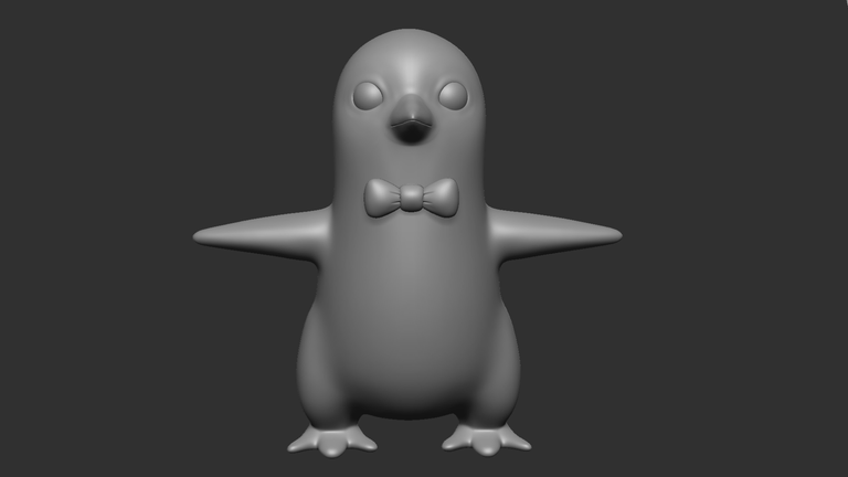 Escuadrón Polar pinguino gray material modeling