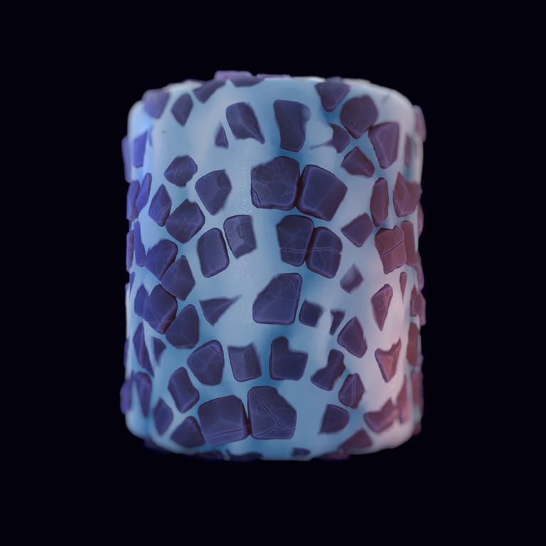 Materials studies with substance designer cobblerstones with snow