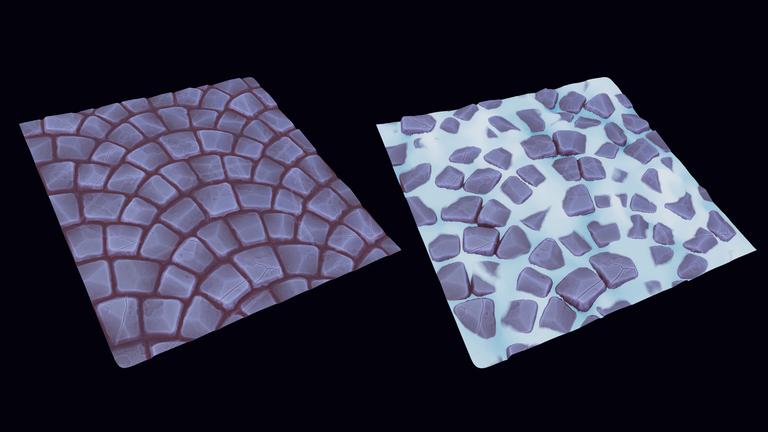 Materials studies with substance designer comparation