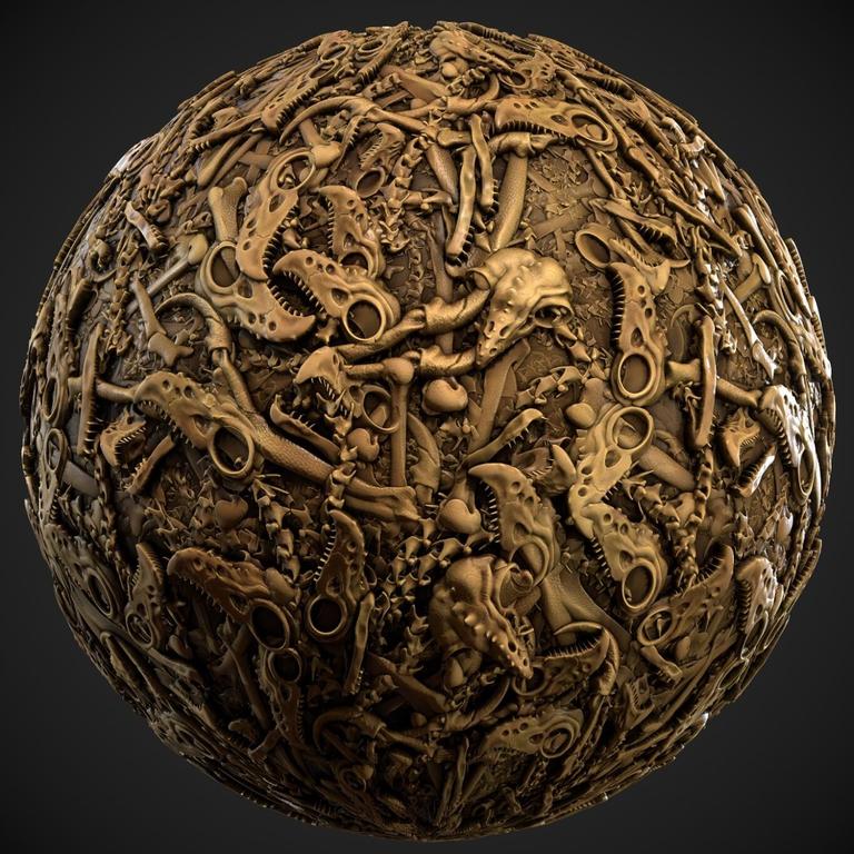 Materials studies with substance designer sphere dino