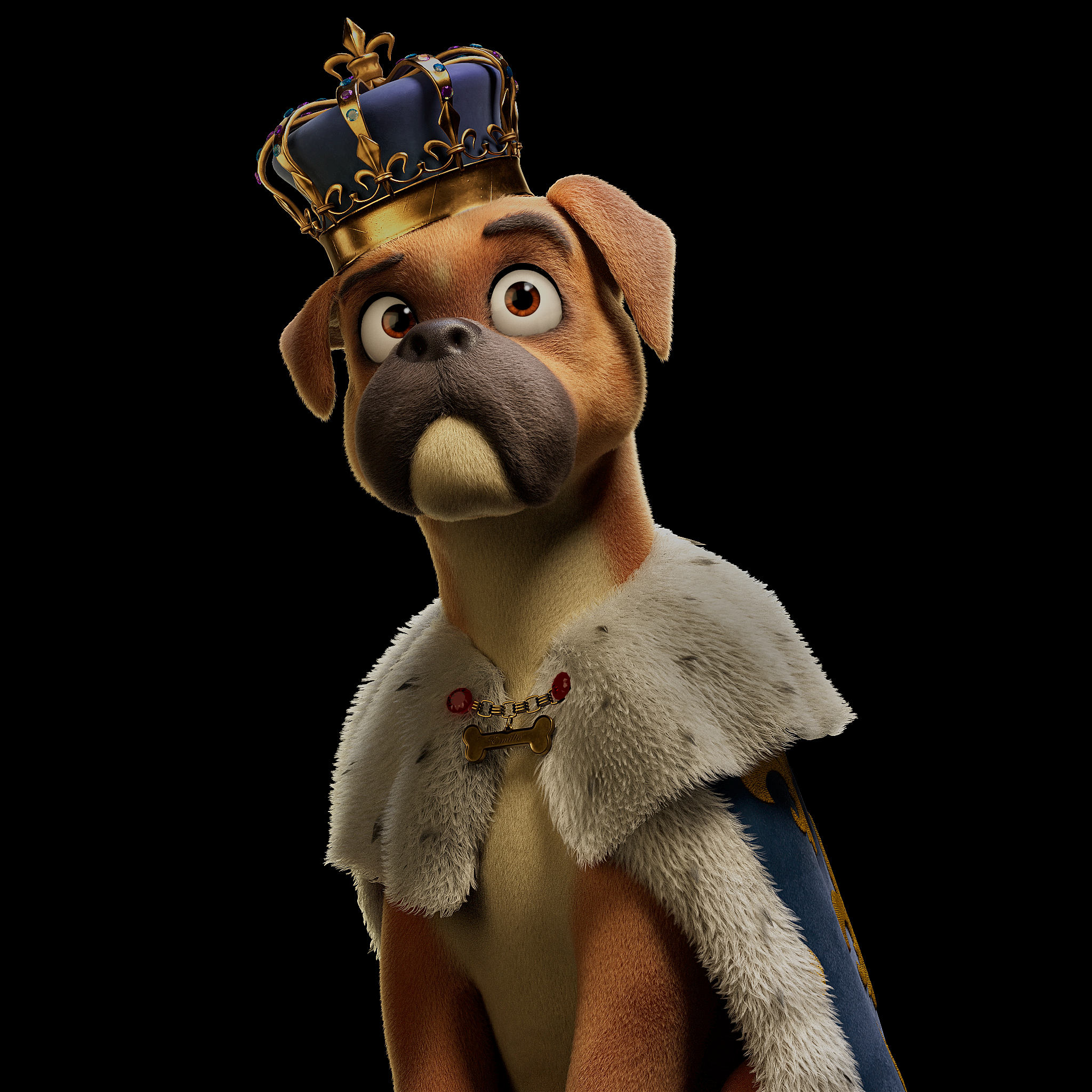 modeling boxer dog created with xgen