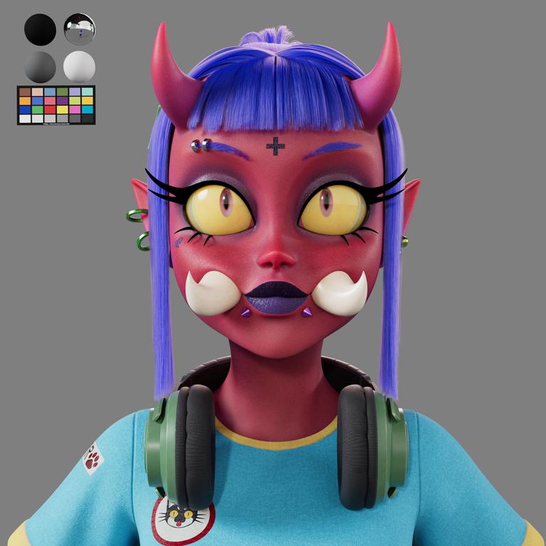 Demon Girl LookDev  Front 