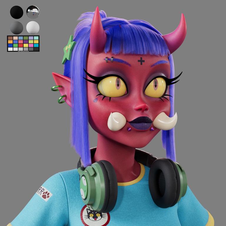 Demon Girl LookDev 3/4