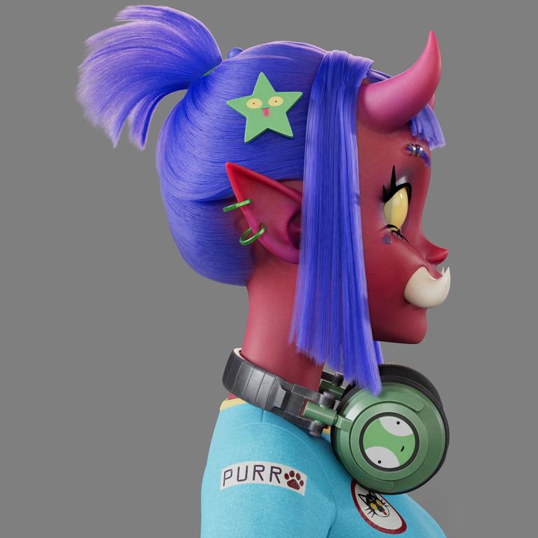 Demon Girl LookDev side