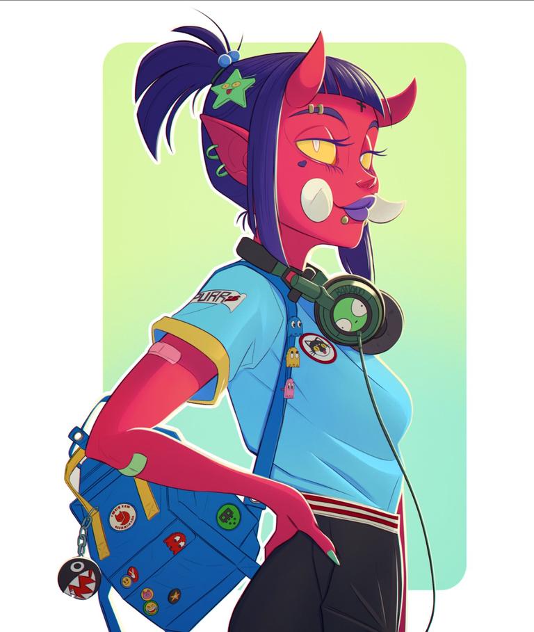 demon girl concept made by javiera Cordero
