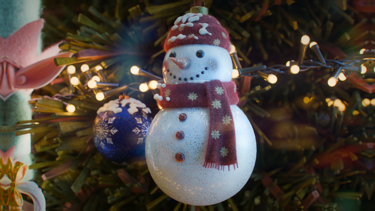 Snowman cute  hand crafted painted pending decco